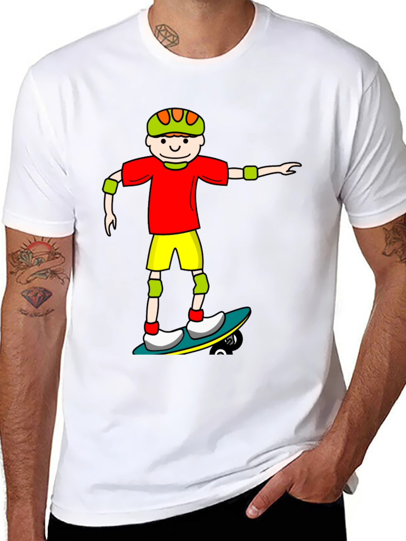Skater Cartoon Graphic Tee