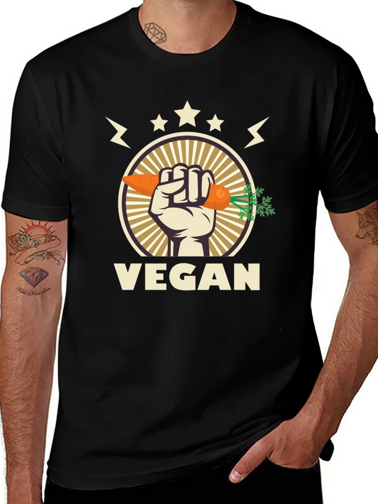 Vegan Carrot Fist T-Shirt - Eat Your Veggies!