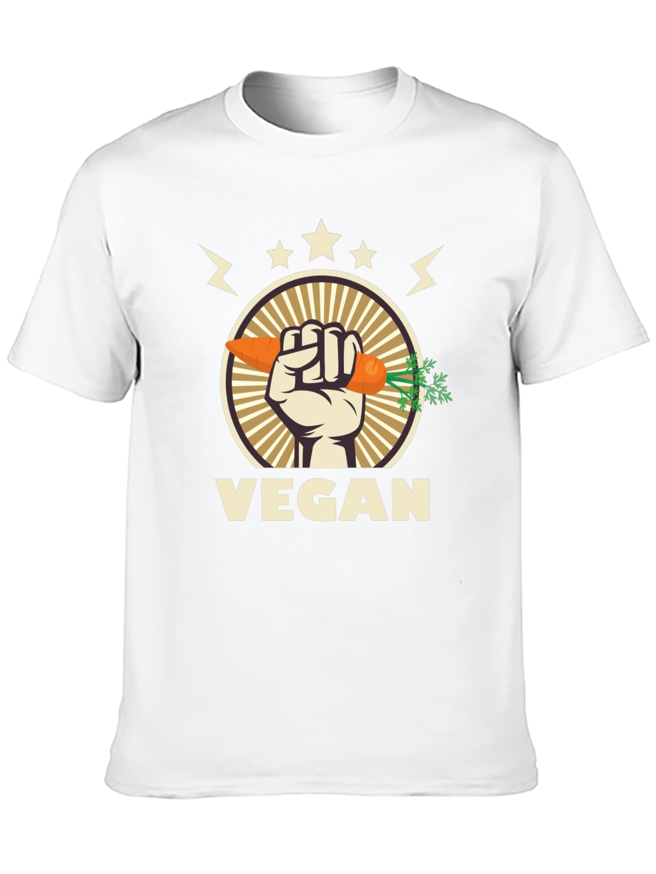 Vegan Carrot Fist T-Shirt - Eat Your Veggies!