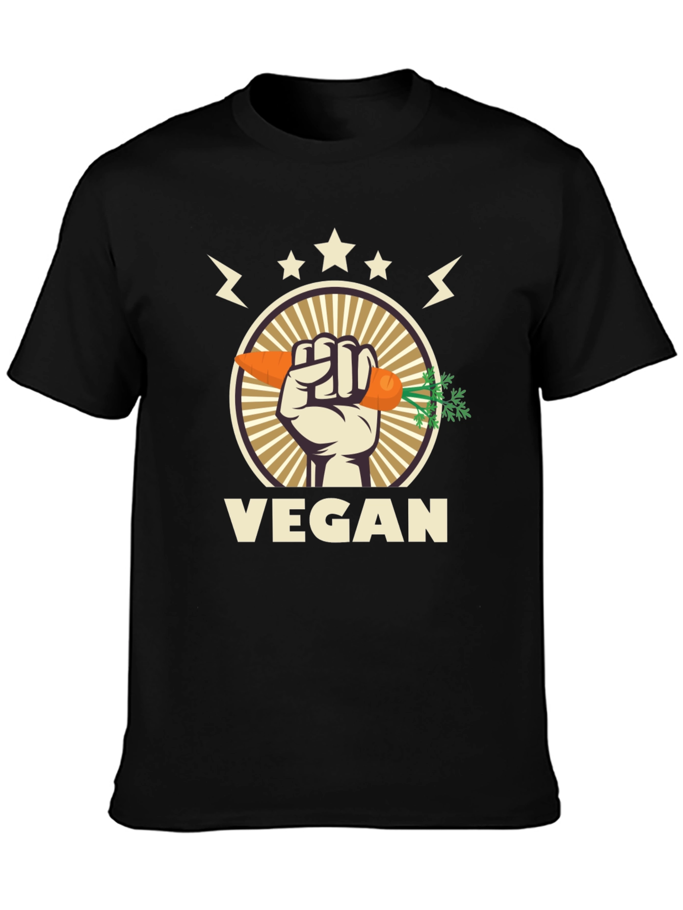 Vegan Carrot Fist T-Shirt - Eat Your Veggies!