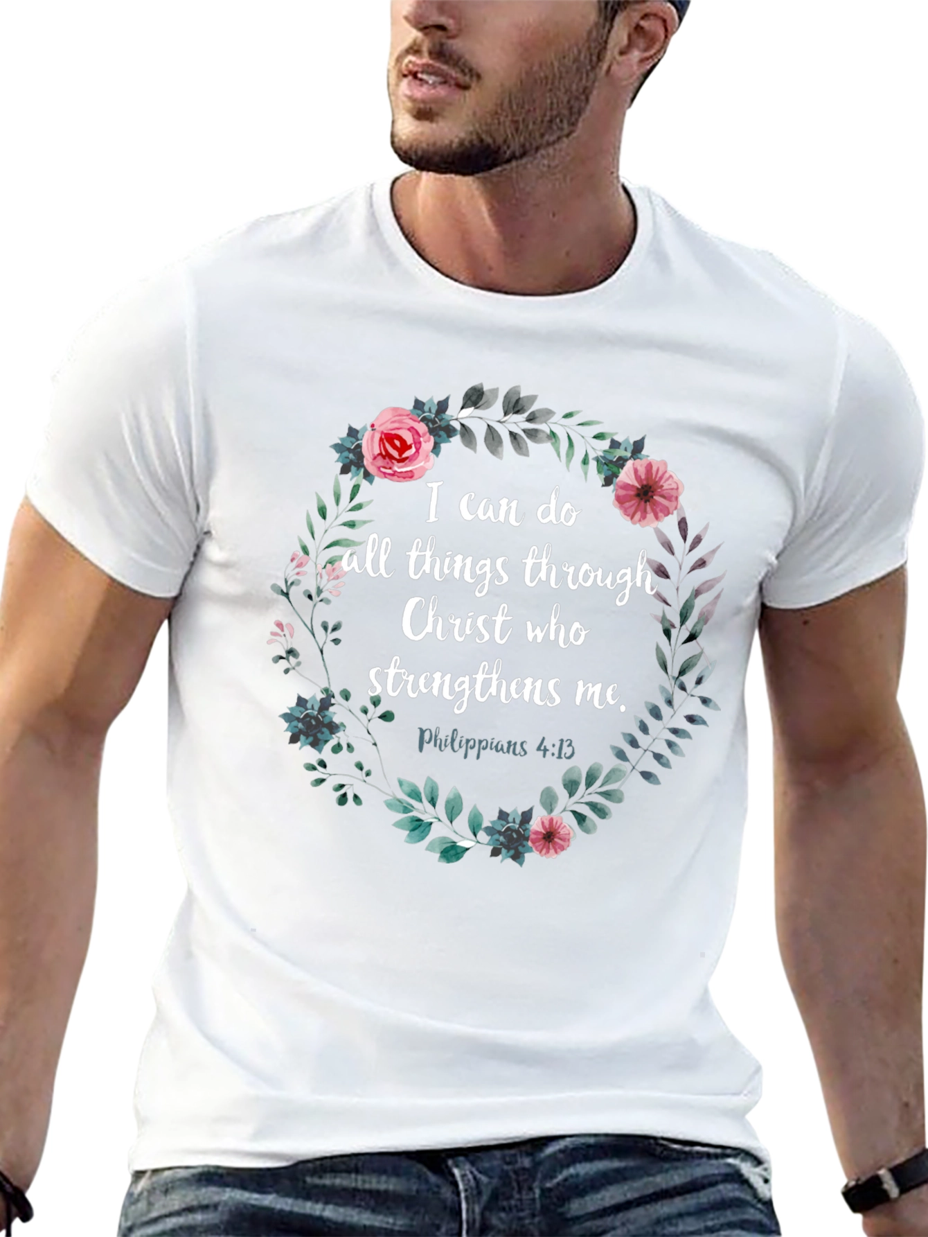 Floral Christian Verse T-Shirt