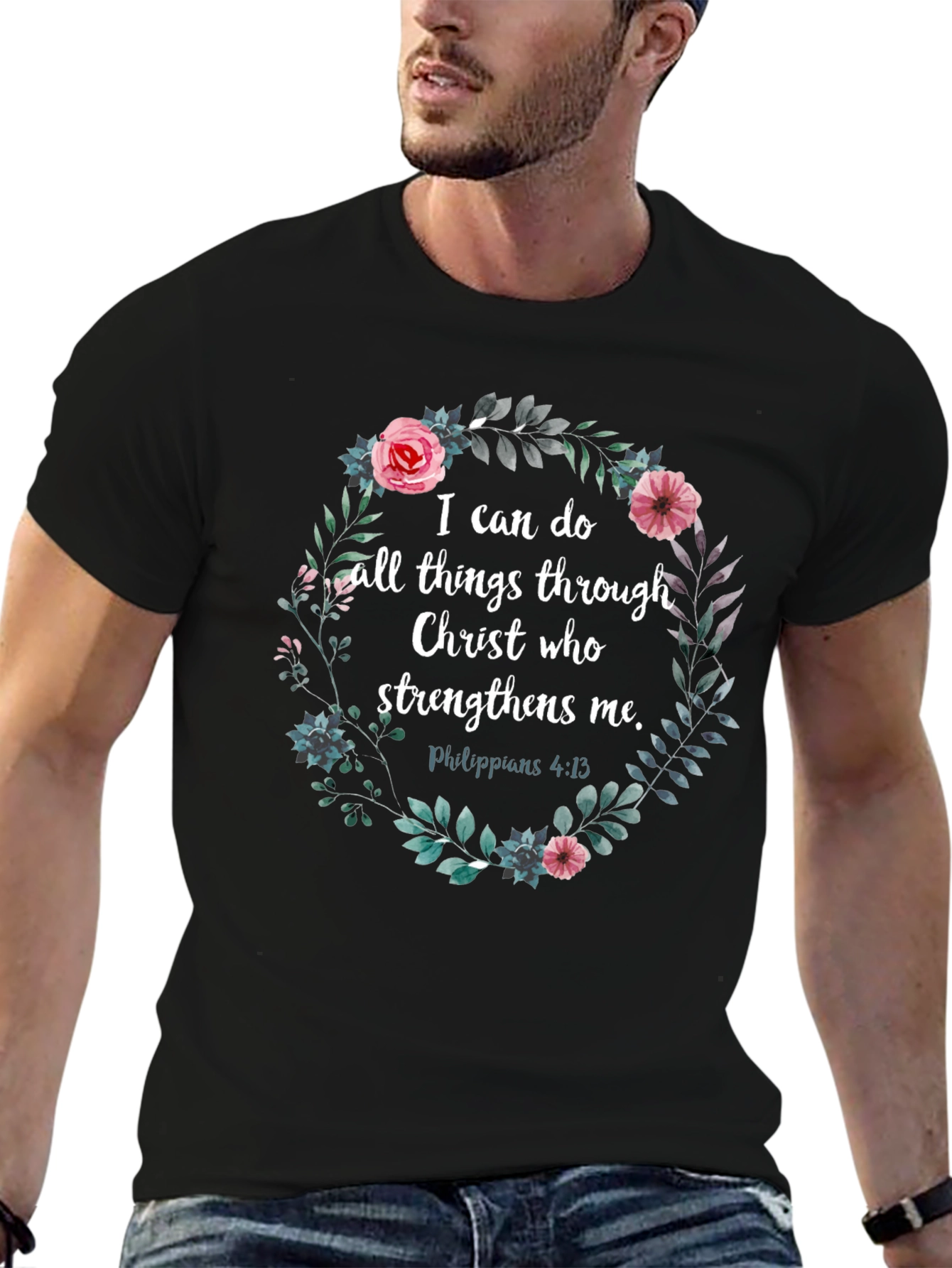 Floral Christian Verse T-Shirt