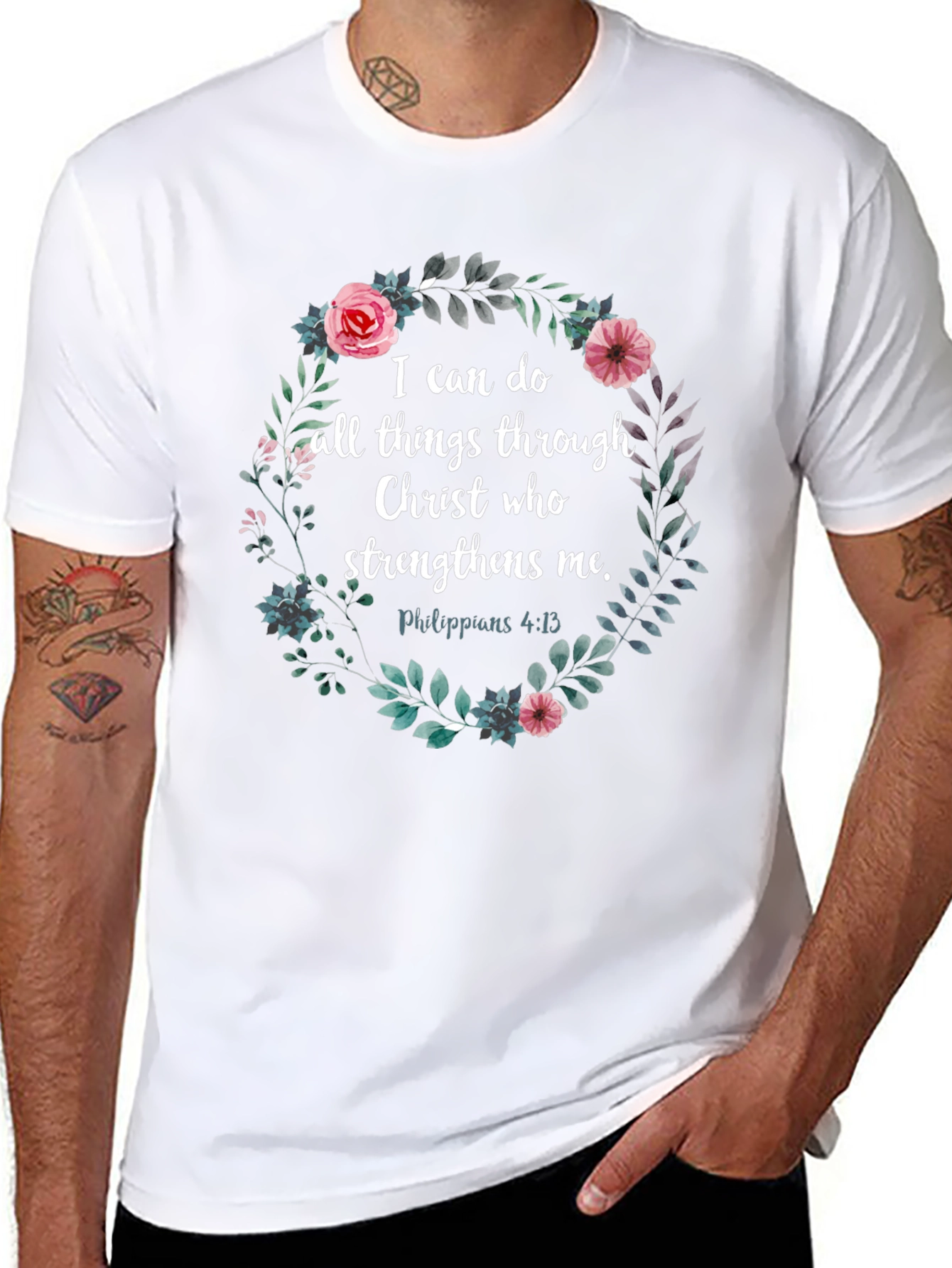 Floral Christian Verse T-Shirt