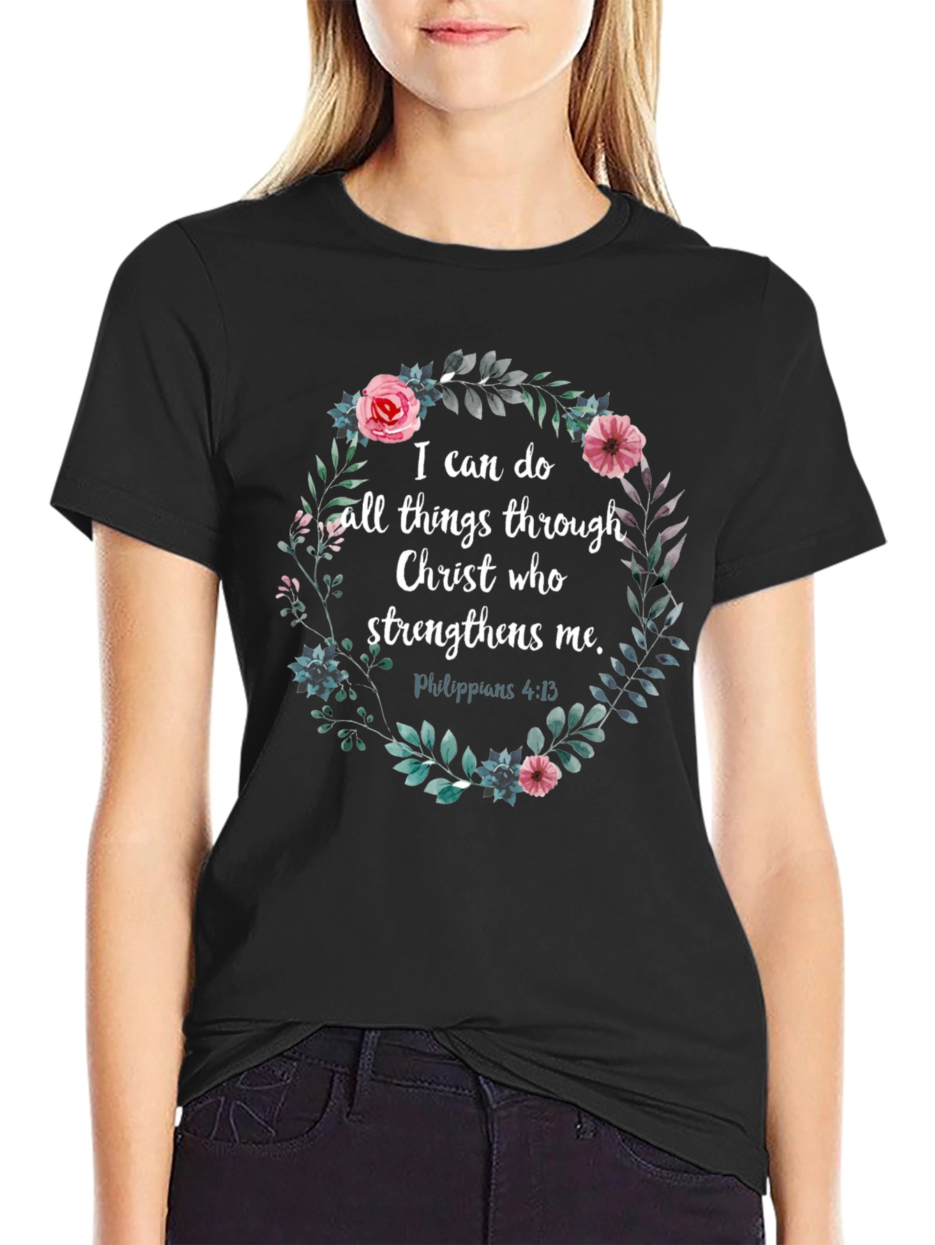 Floral Christian Verse T-Shirt
