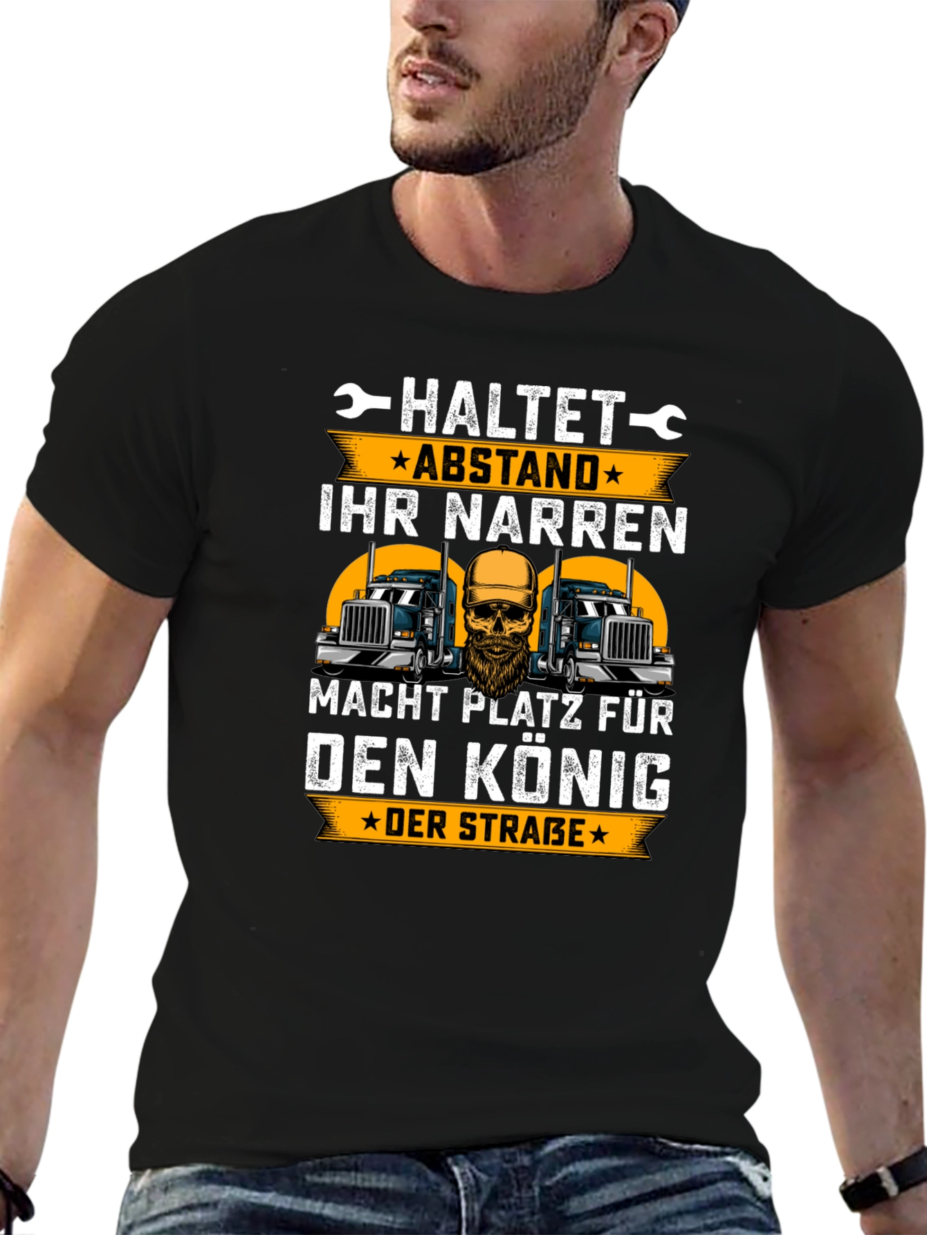 Trucker King T-Shirt - German Slogan Design