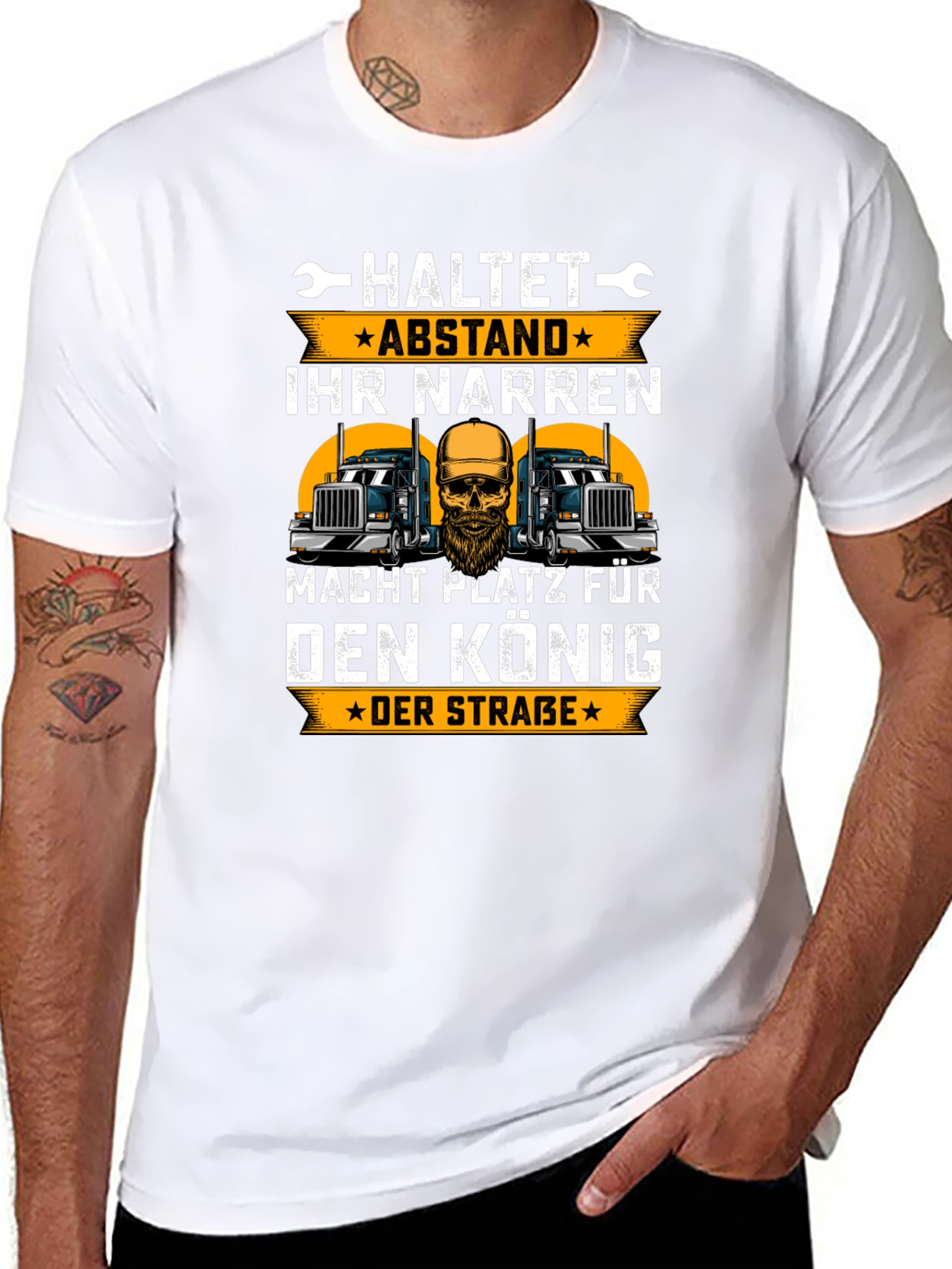 Trucker King T-Shirt - German Slogan Design