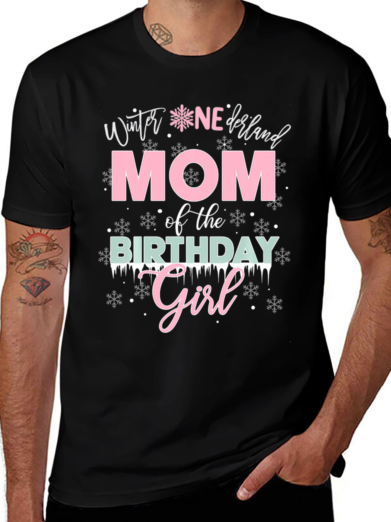 Winter Wonderland Mom Birthday Girl T-Shirt