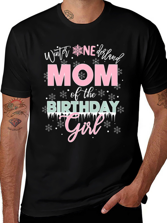 Winter Wonderland Mom Birthday Girl T-Shirt