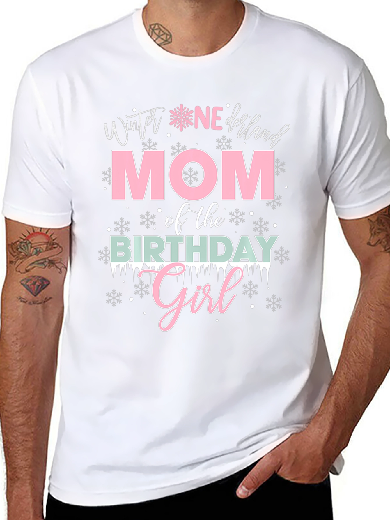 Winter Wonderland Mom Birthday Girl T-Shirt
