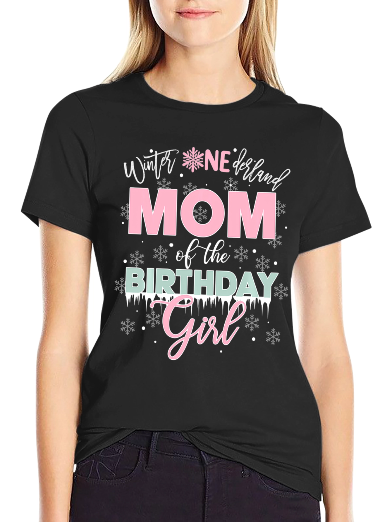 Winter Wonderland Mom Birthday Girl T-Shirt