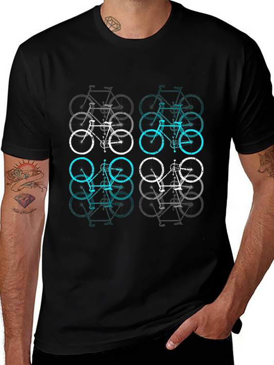 Bicycle Print T-Shirt - Cool & Casual Style