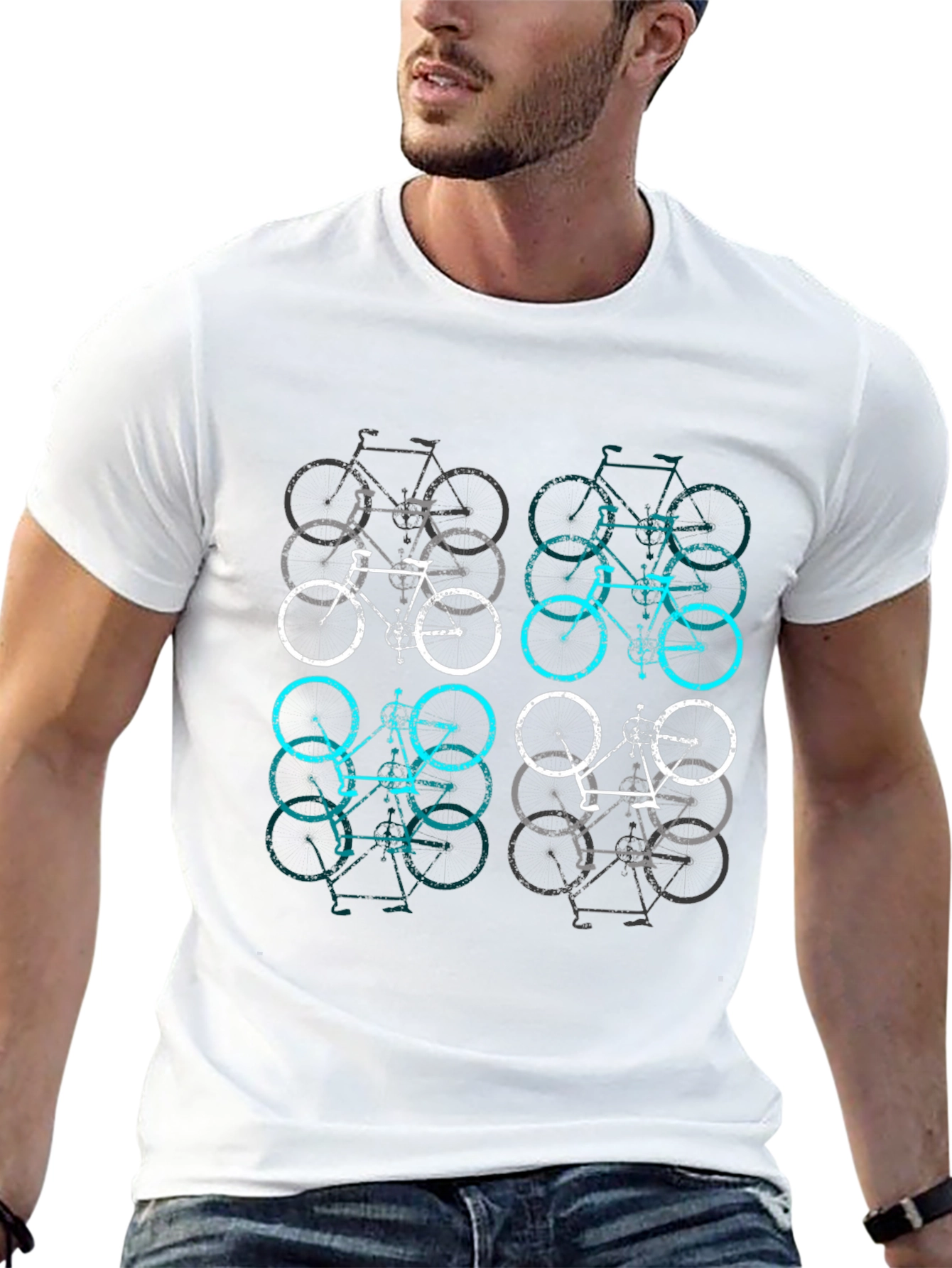 Bicycle Print T-Shirt - Cool & Casual Style