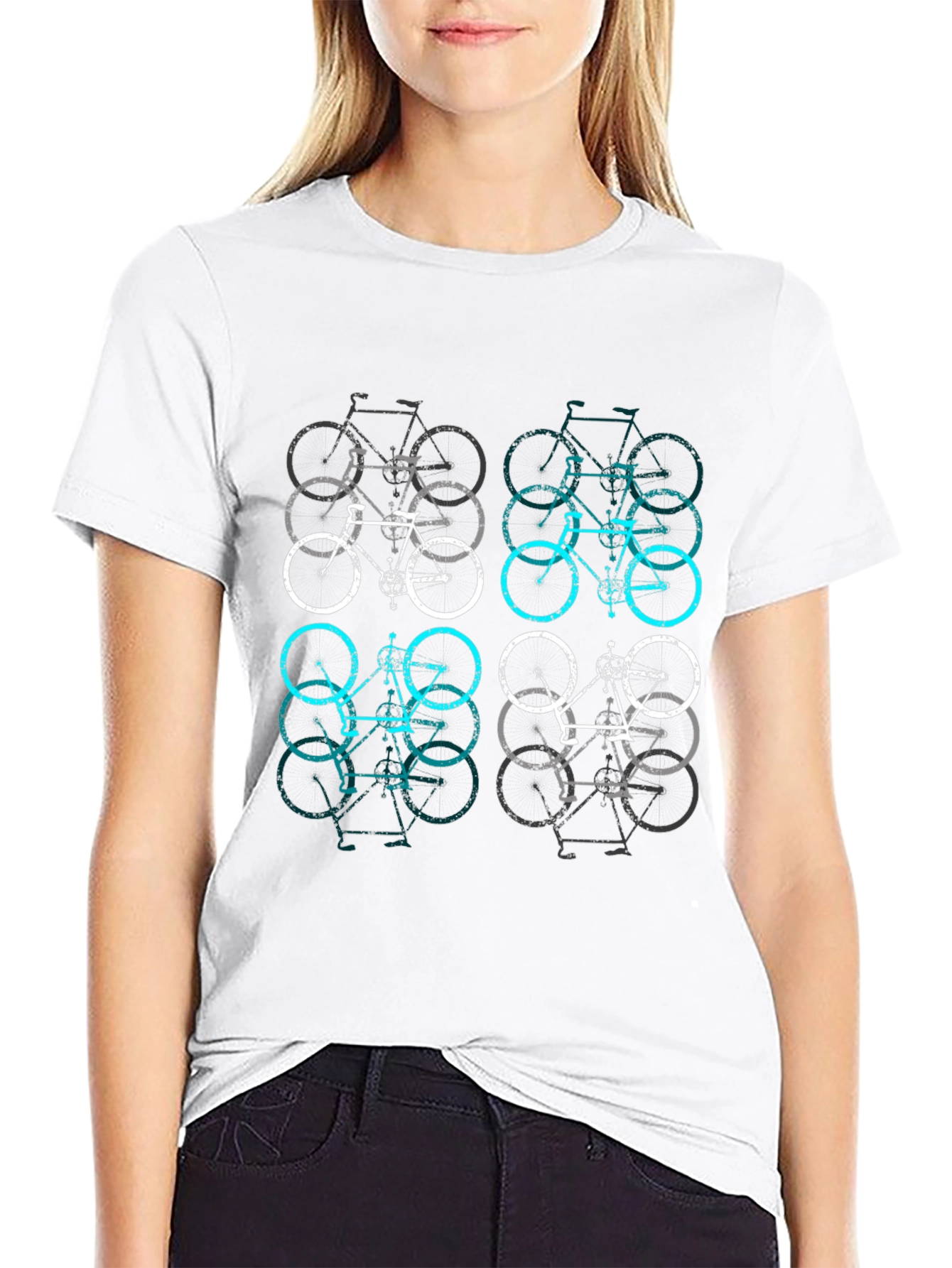 Bicycle Print T-Shirt - Cool & Casual Style