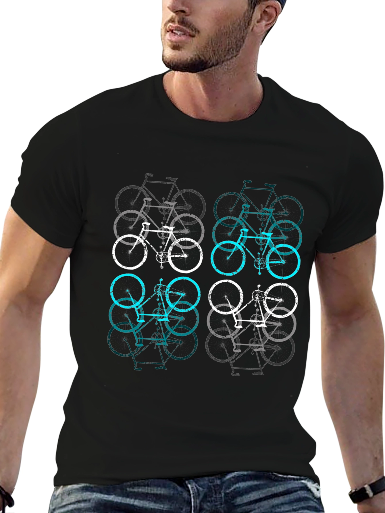 Bicycle Print T-Shirt - Cool & Casual Style