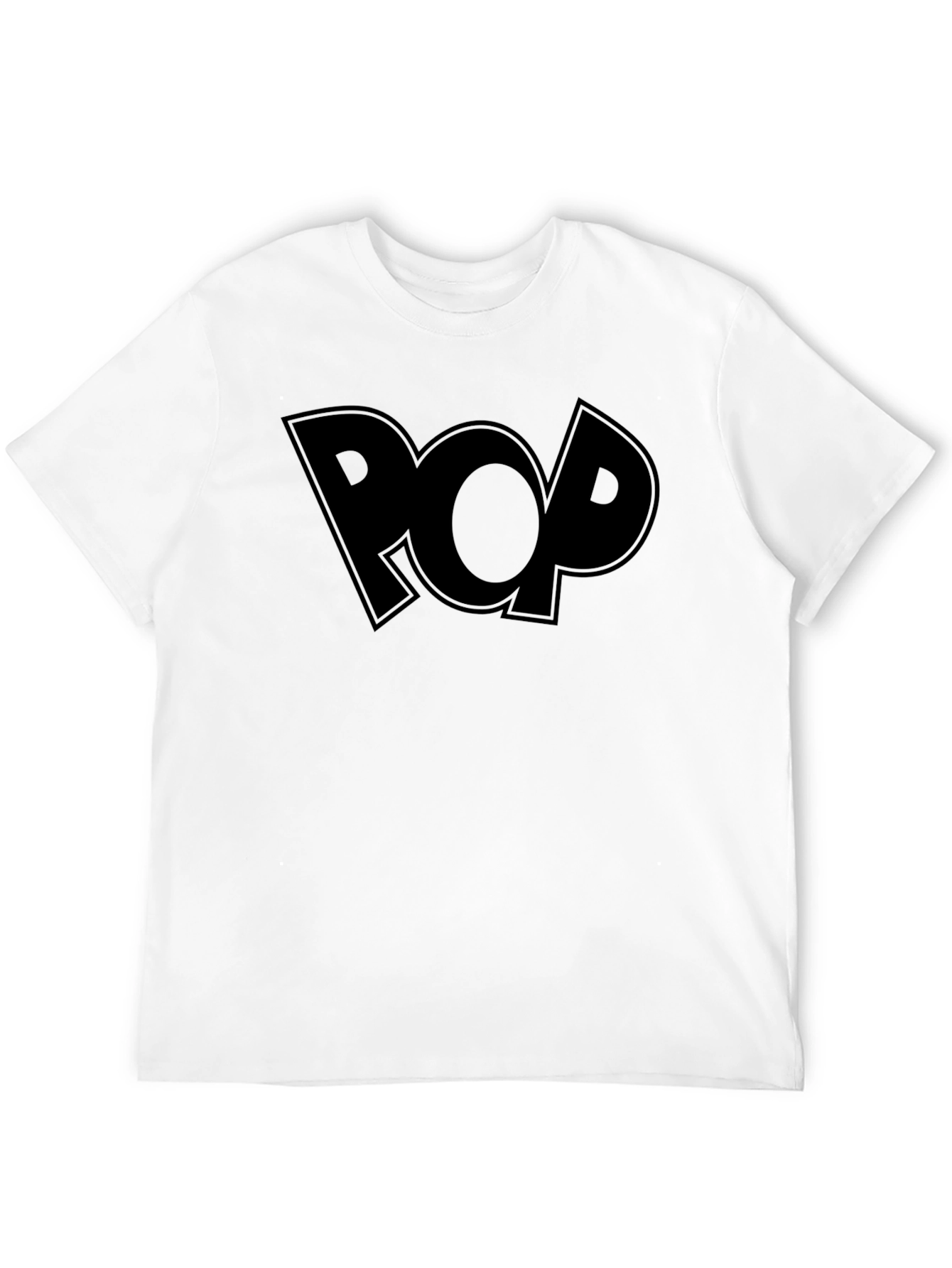 Black POP Graphic Print T-Shirt