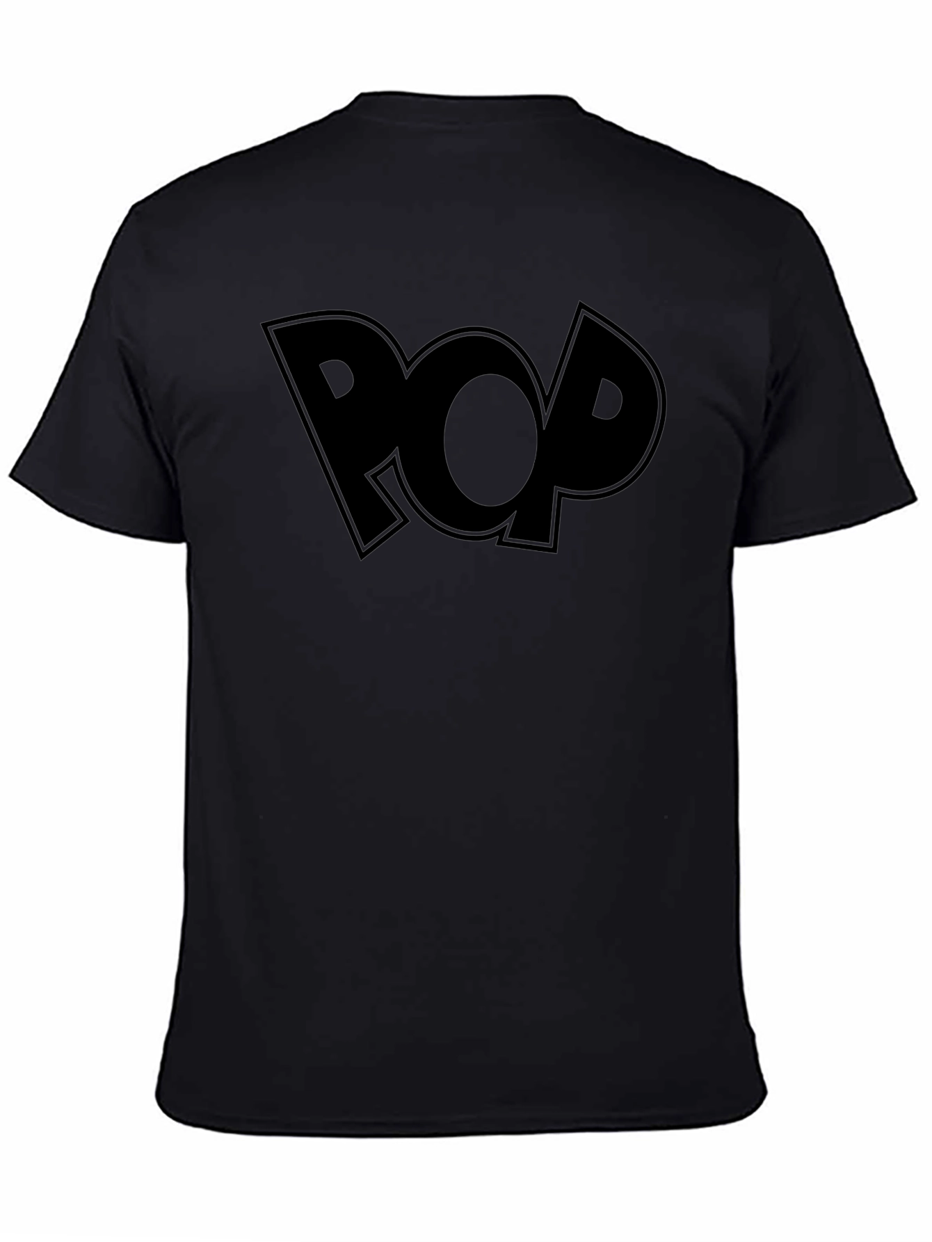Black POP Graphic Print T-Shirt