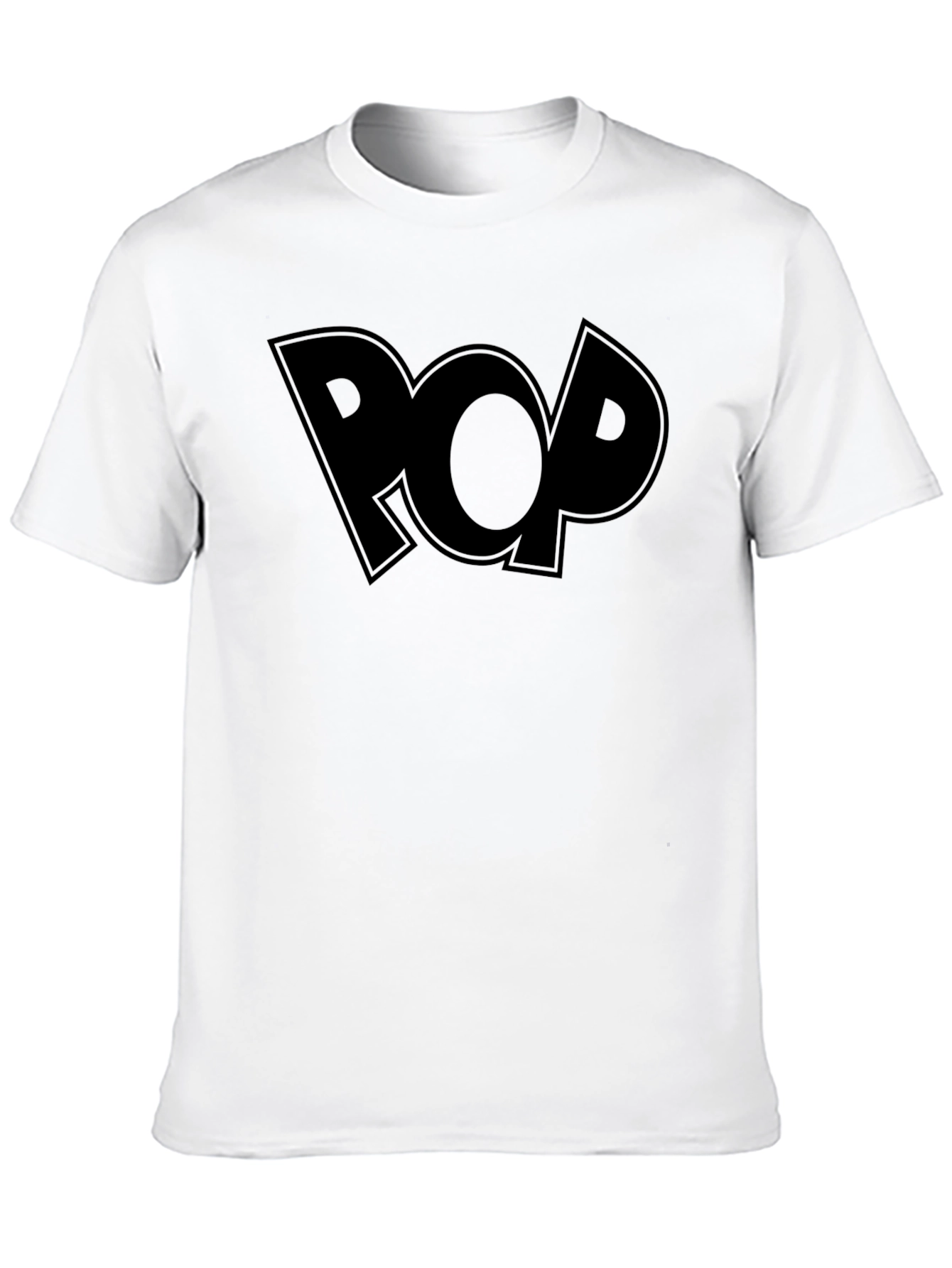 Black POP Graphic Print T-Shirt
