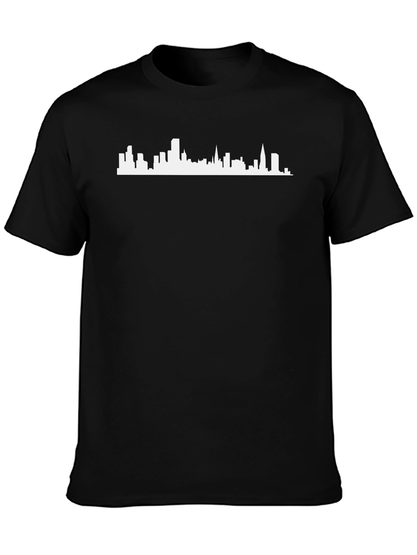 Cityscape Graphic Tee - Black Cotton Blend