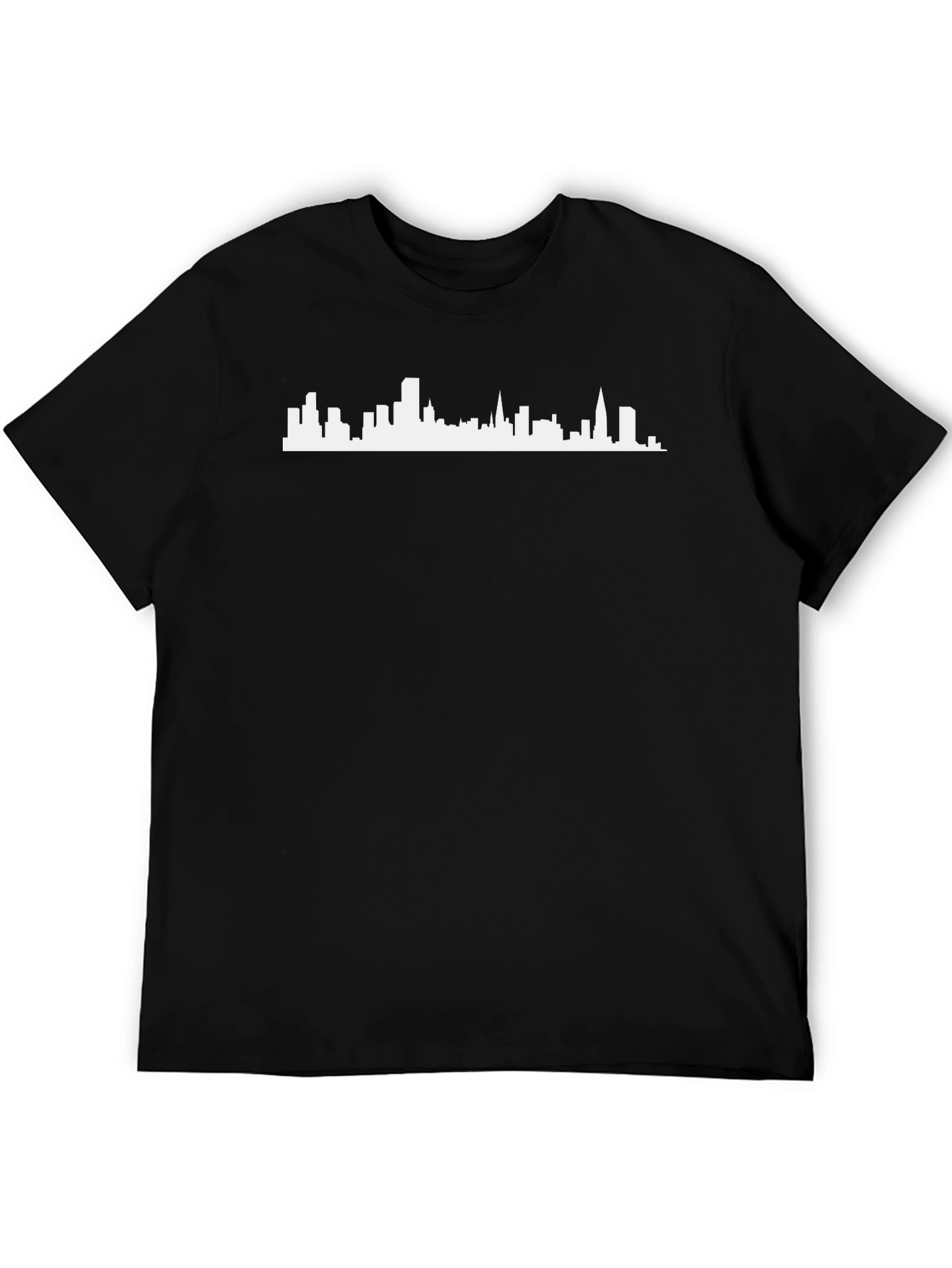 Cityscape Graphic Tee - Black Cotton Blend