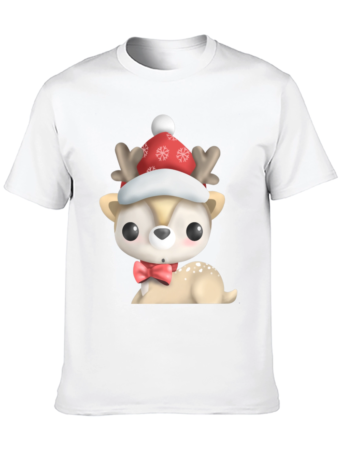 Cute Cartoon Deer Christmas T-Shirt