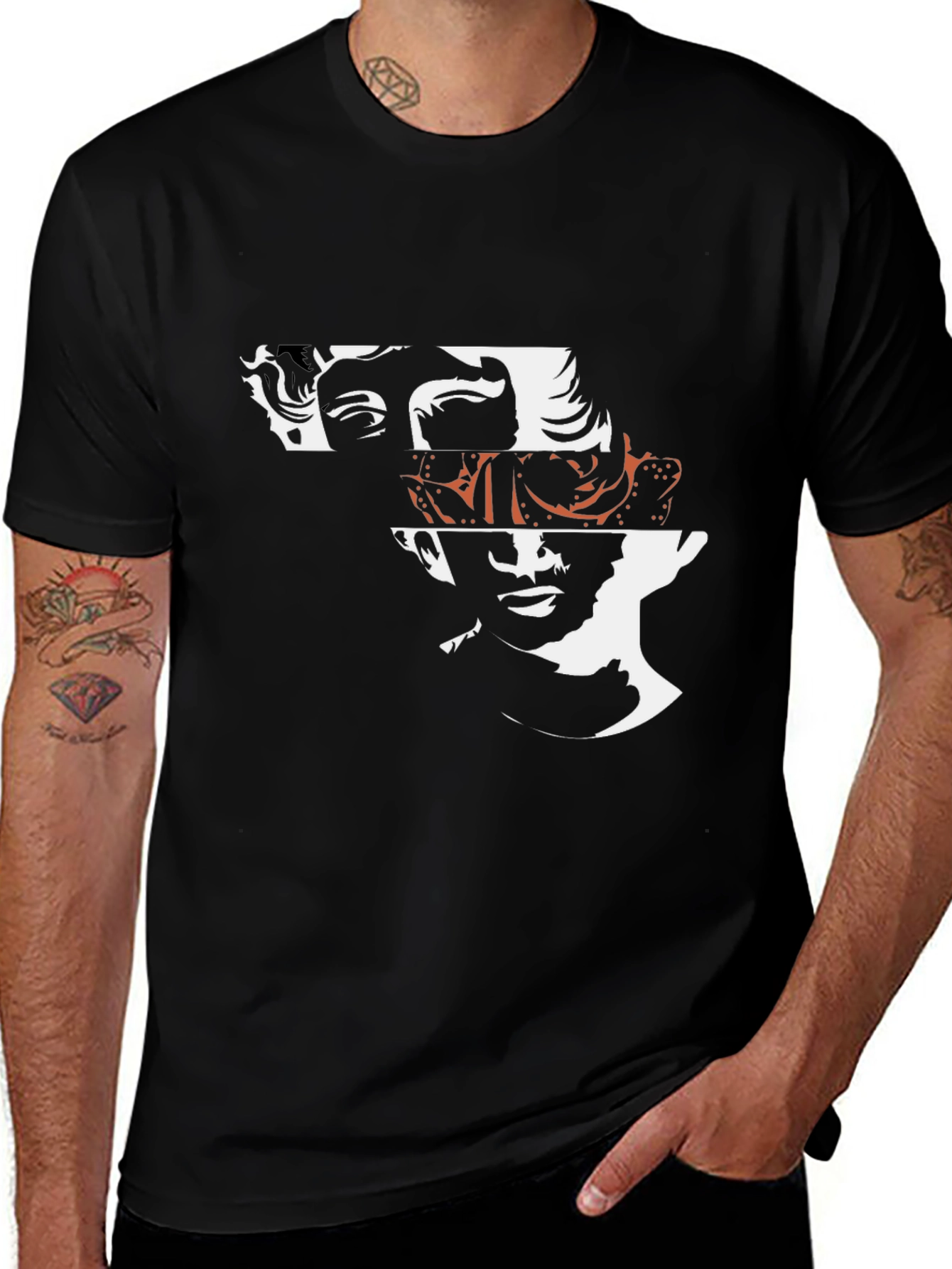 Abstract Face Graphic Tee