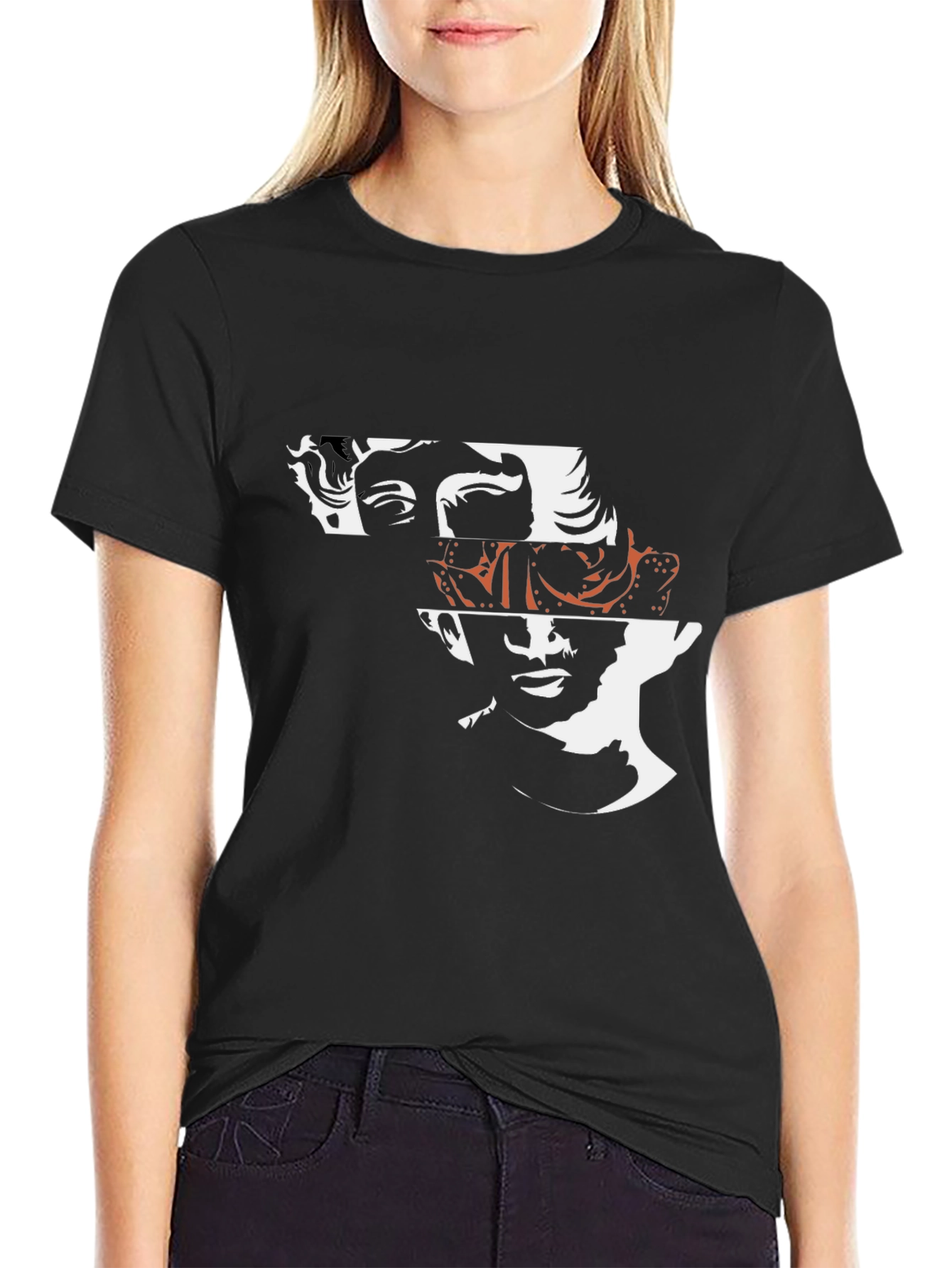Abstract Face Graphic Tee