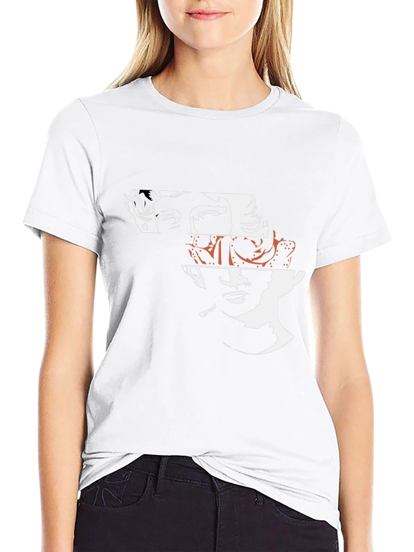 Abstract Face Graphic Tee