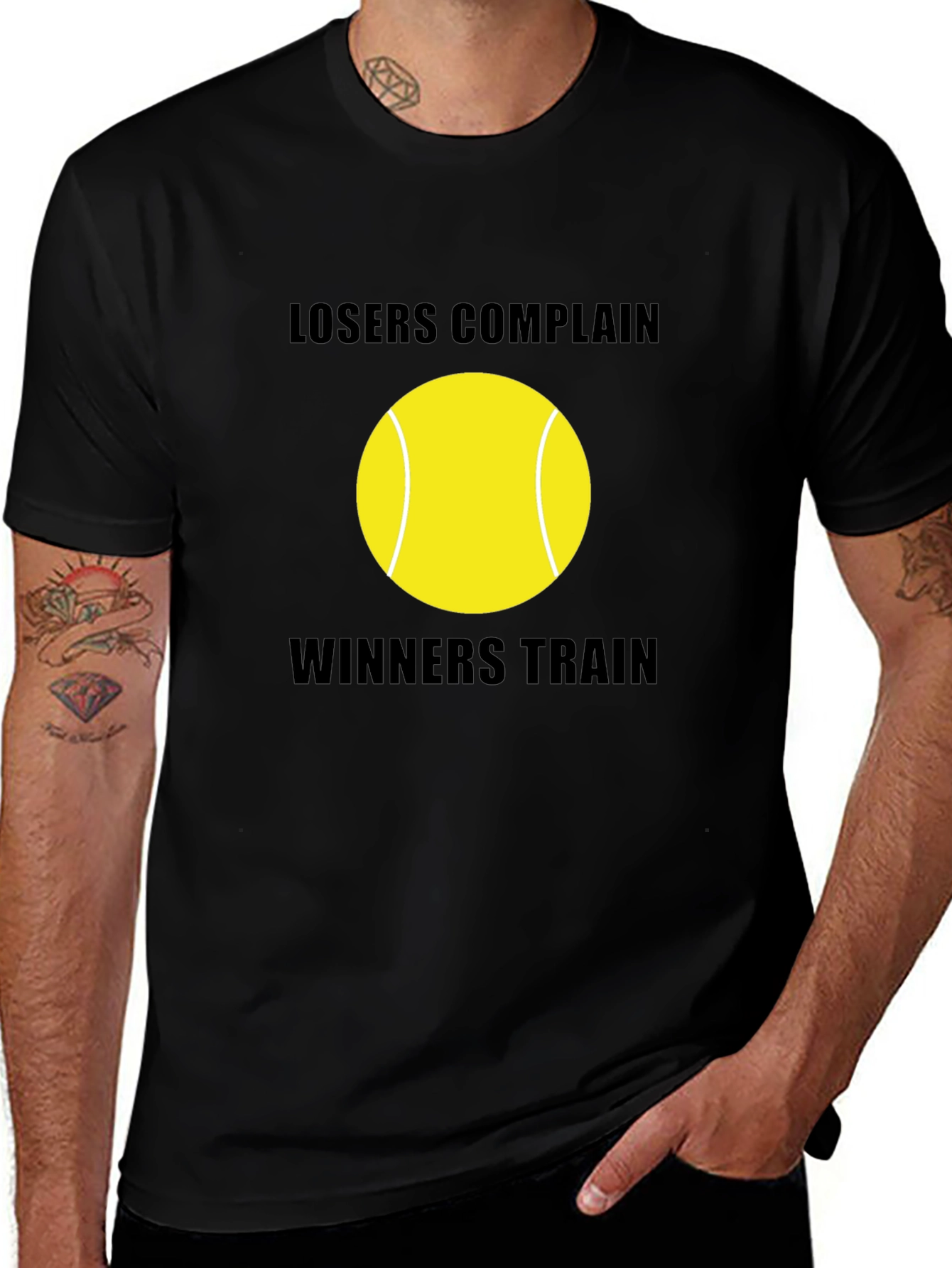 Losers Complain Winners Train Tennis Ball T-Shirt