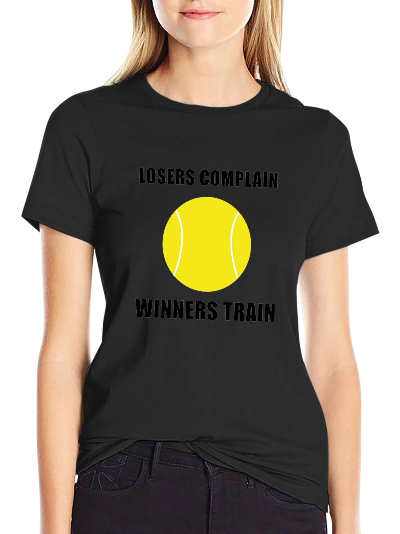 Losers Complain Winners Train Tennis Ball T-Shirt