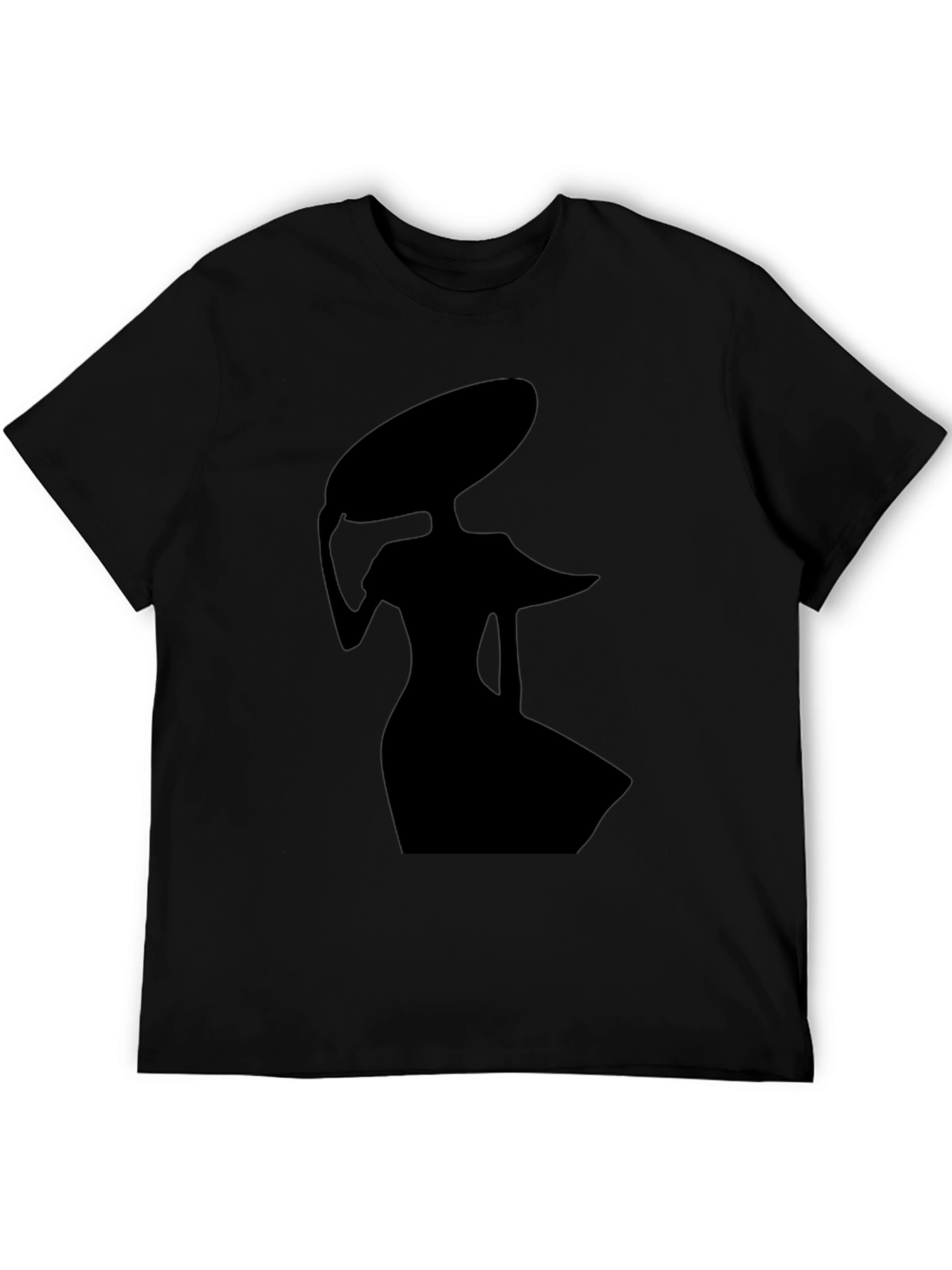 Elegant Silhouette Graphic Black T-Shirt