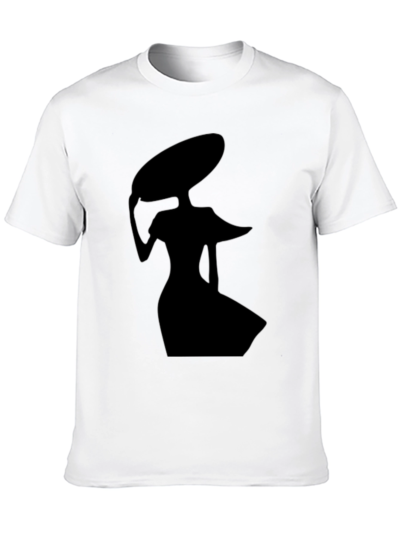 Elegant Silhouette Graphic Black T-Shirt