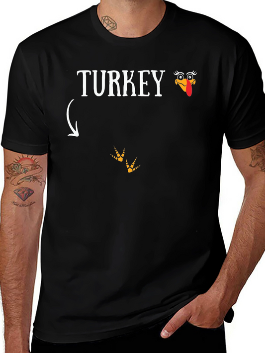 Funny Turkey Thanksgiving Graphic T-Shirt