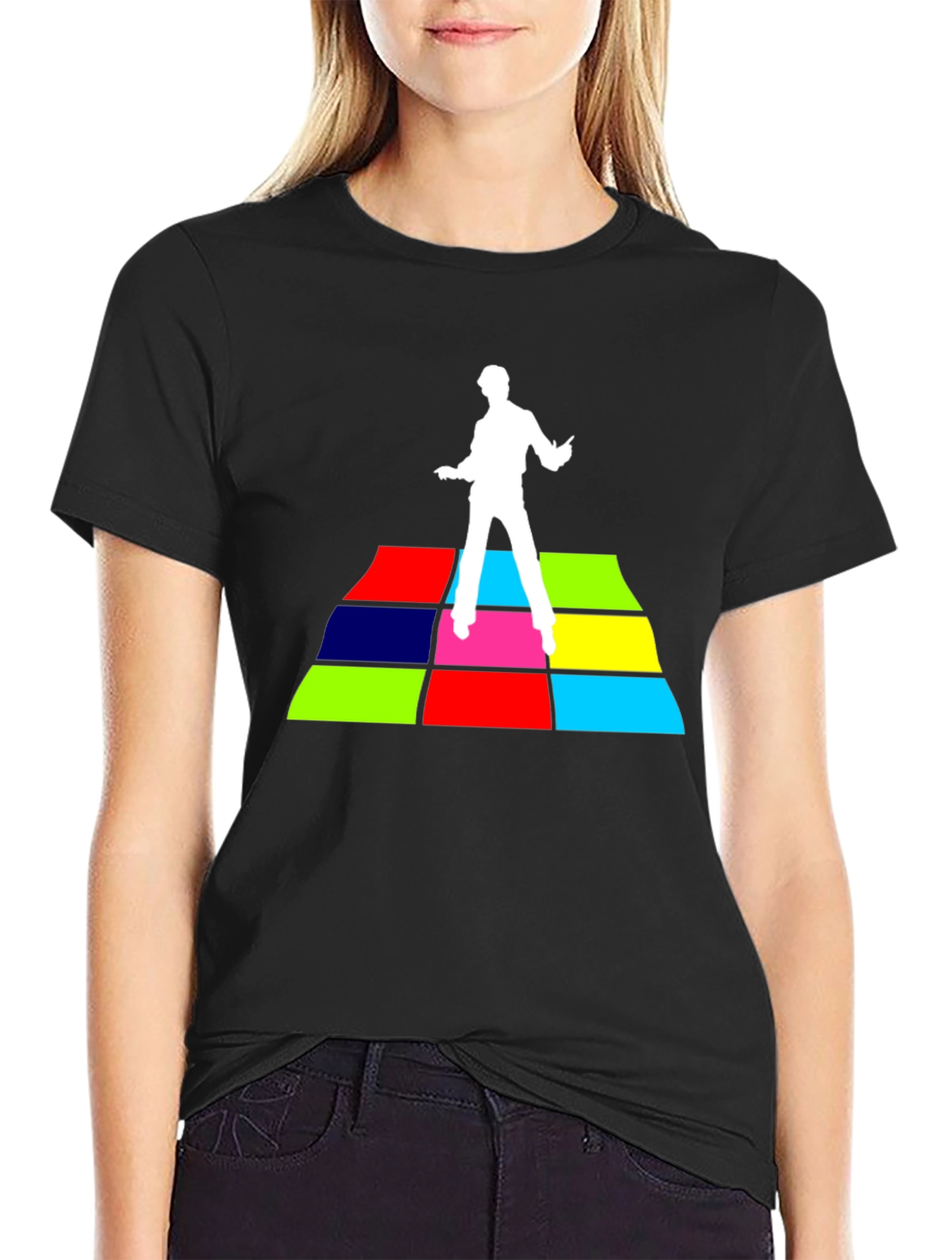 Retro Disco Fever T-Shirt - Black Cotton Tee