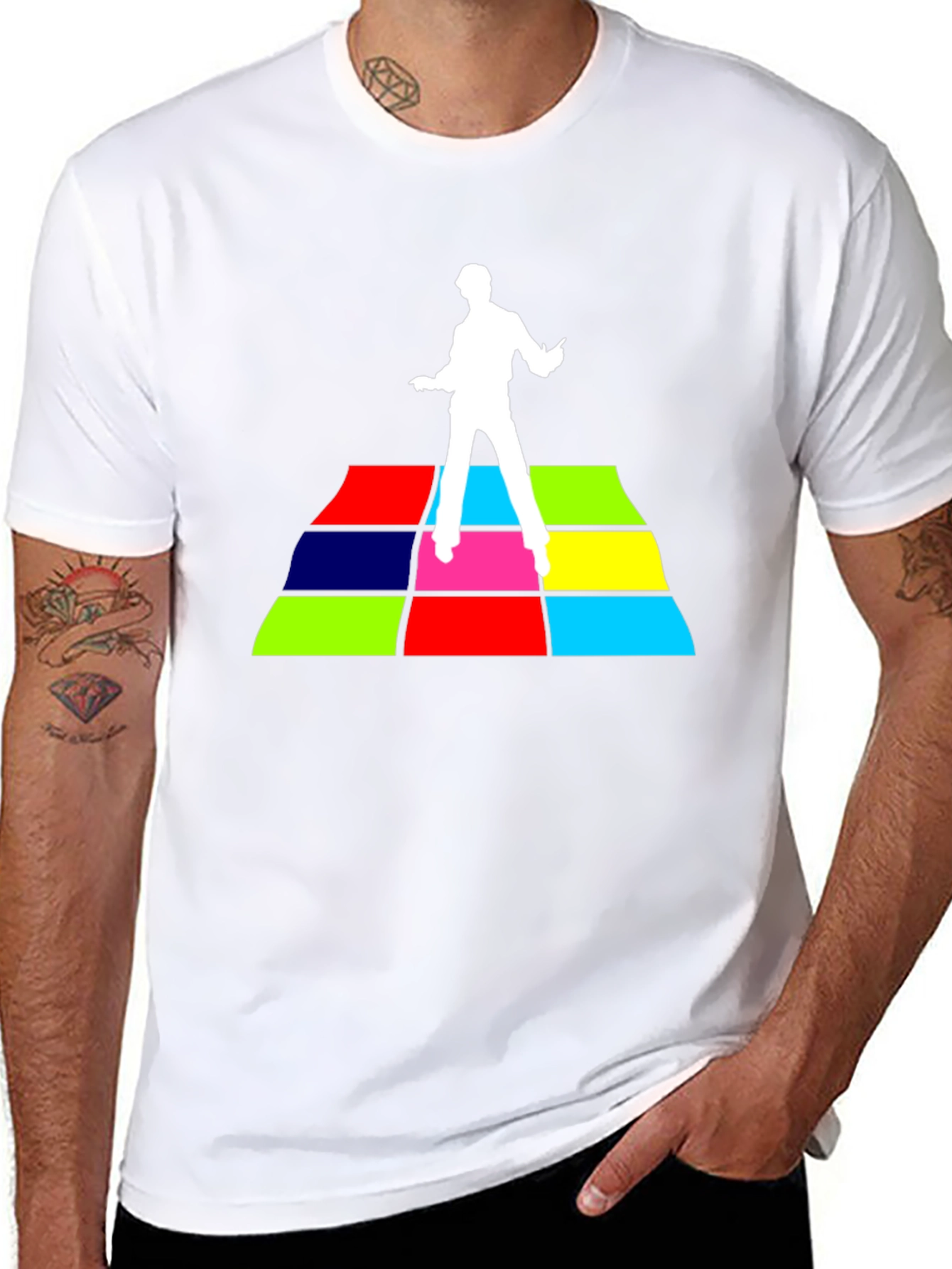 Retro Disco Fever T-Shirt - Black Cotton Tee
