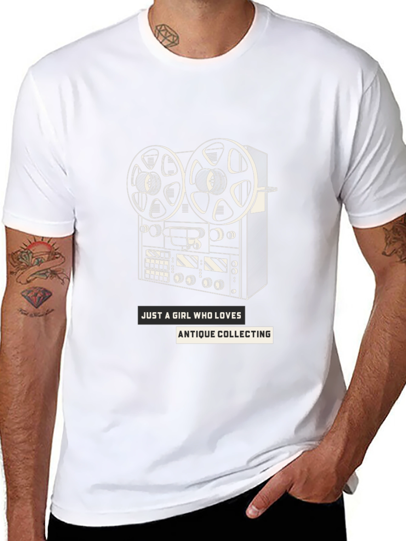Antique Collecting Reel-to-Reel Graphic Tee