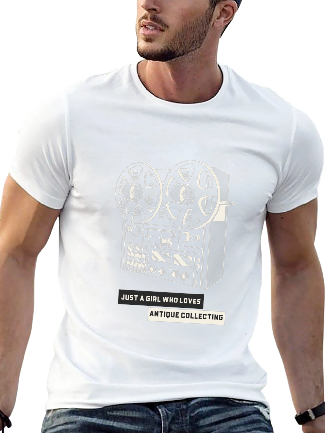 Antique Collecting Reel-to-Reel Graphic Tee