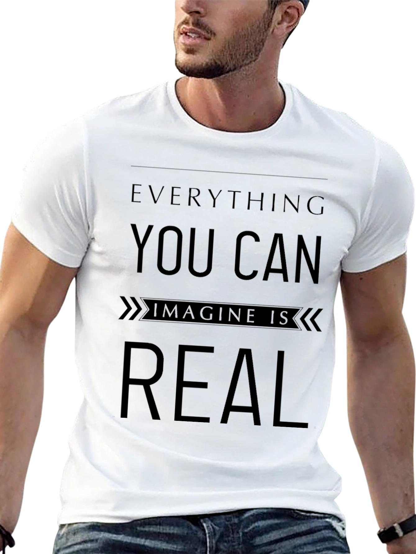 Inspirational Imagine Is Real Black T-Shirt