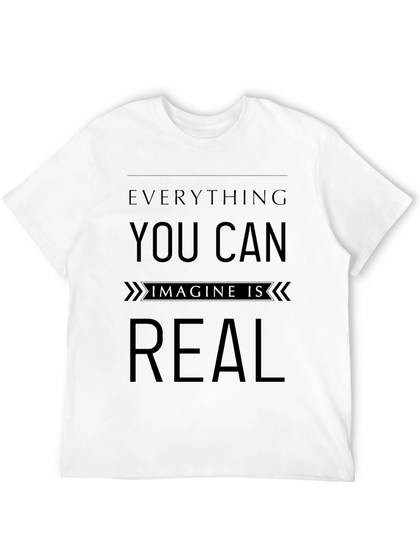Inspirational Imagine Is Real Black T-Shirt