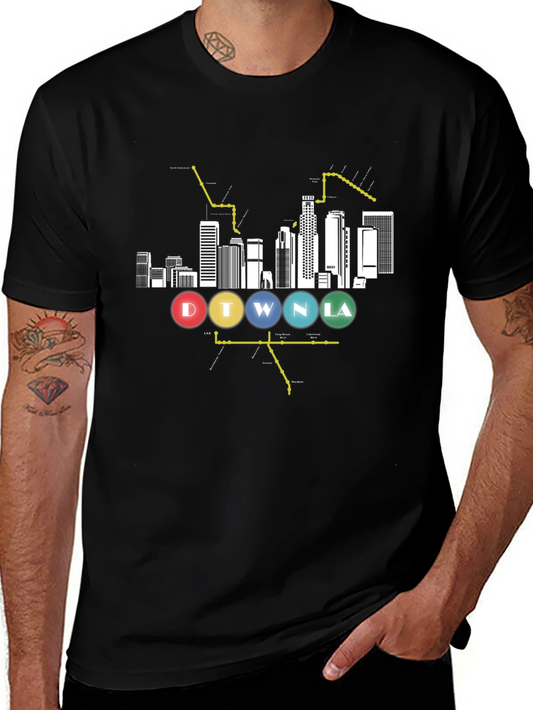 DTWNLA Skyline Graphic Tee - Black