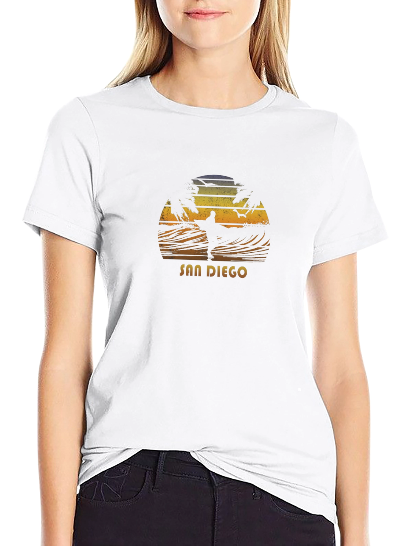 San Diego Surf Graphic T-Shirt - Black