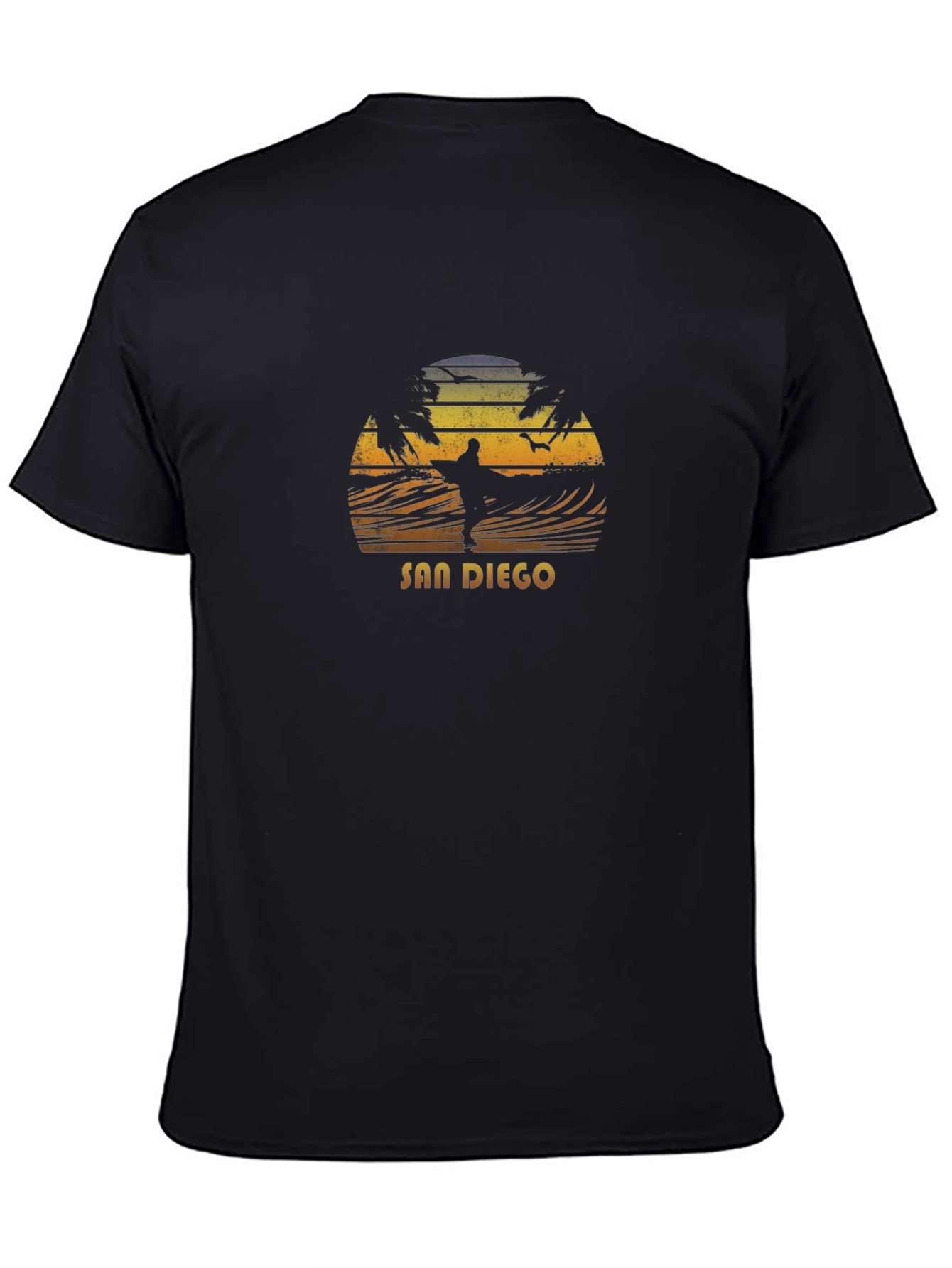 San Diego Surf Graphic T-Shirt - Black