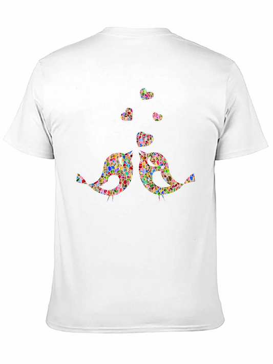 Mosaic Birds & Hearts Graphic Tee