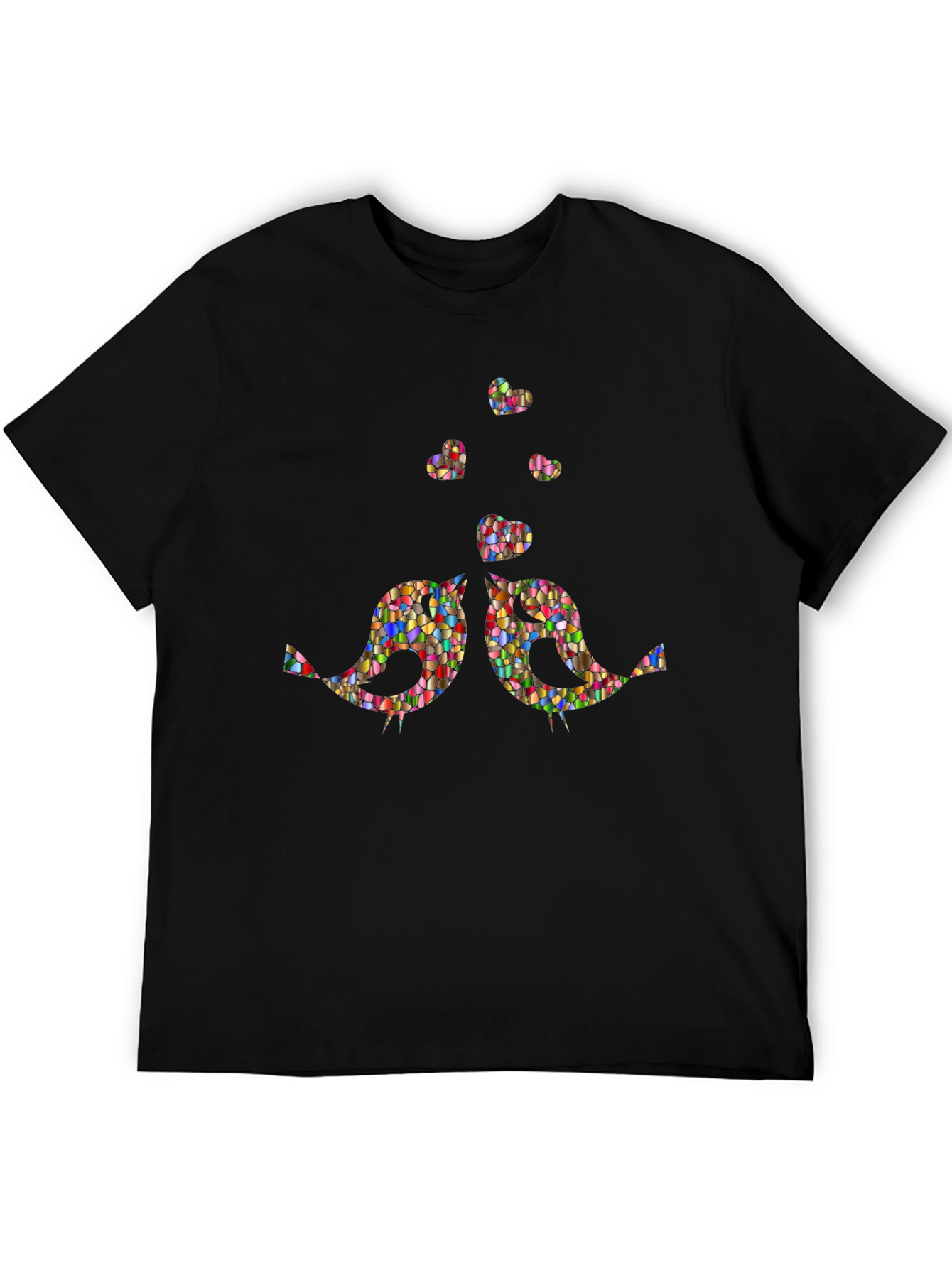Mosaic Birds & Hearts Graphic Tee