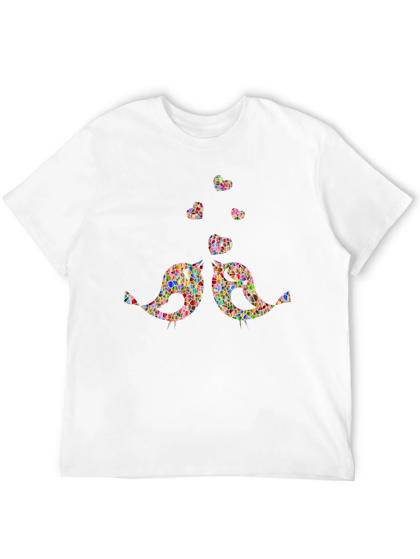 Mosaic Birds & Hearts Graphic Tee
