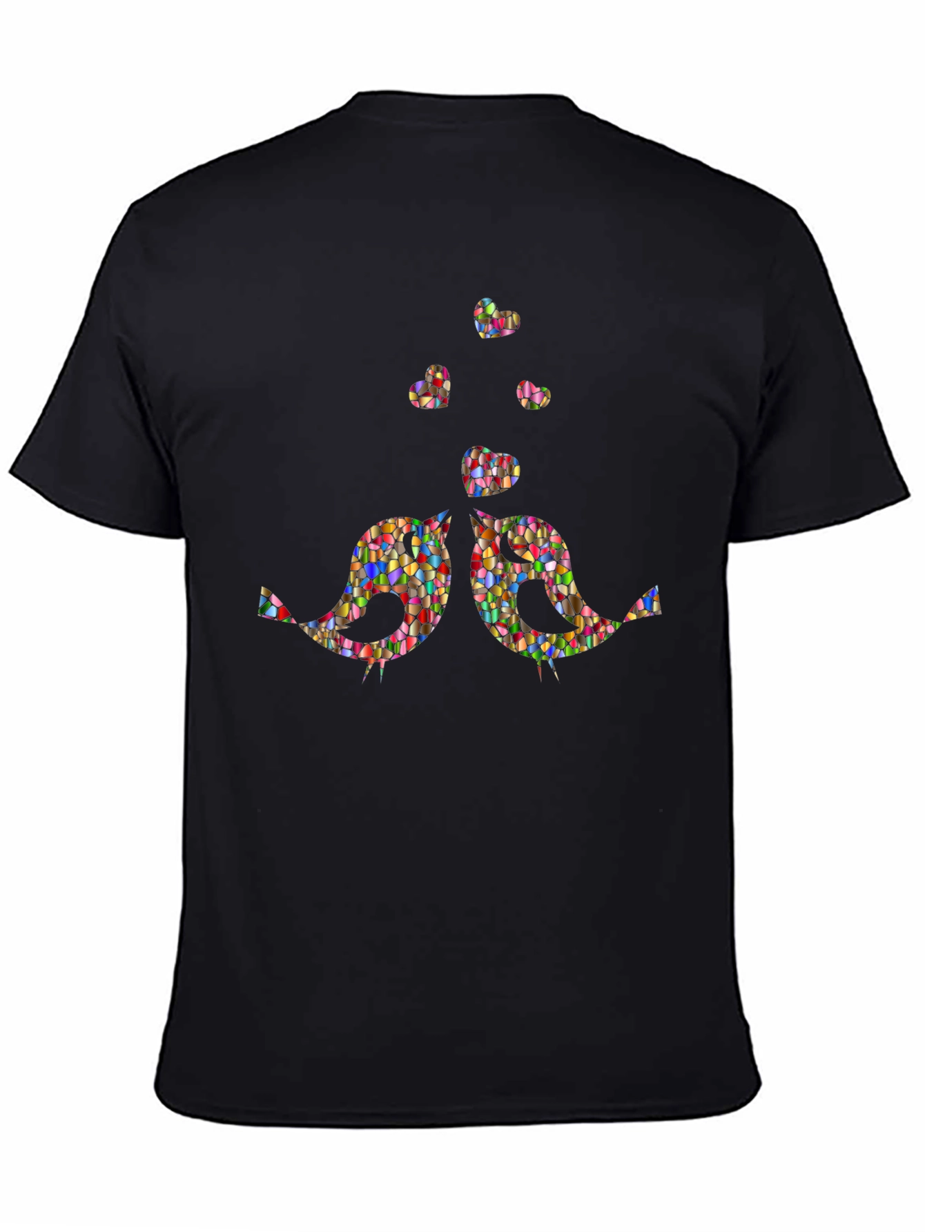 Mosaic Birds & Hearts Graphic Tee