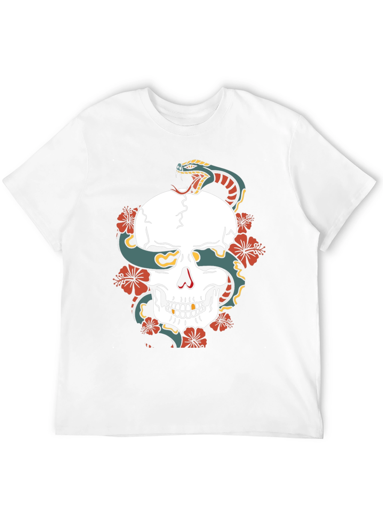 Skull & Snake Graphic Tee - Bold Streetwear Style