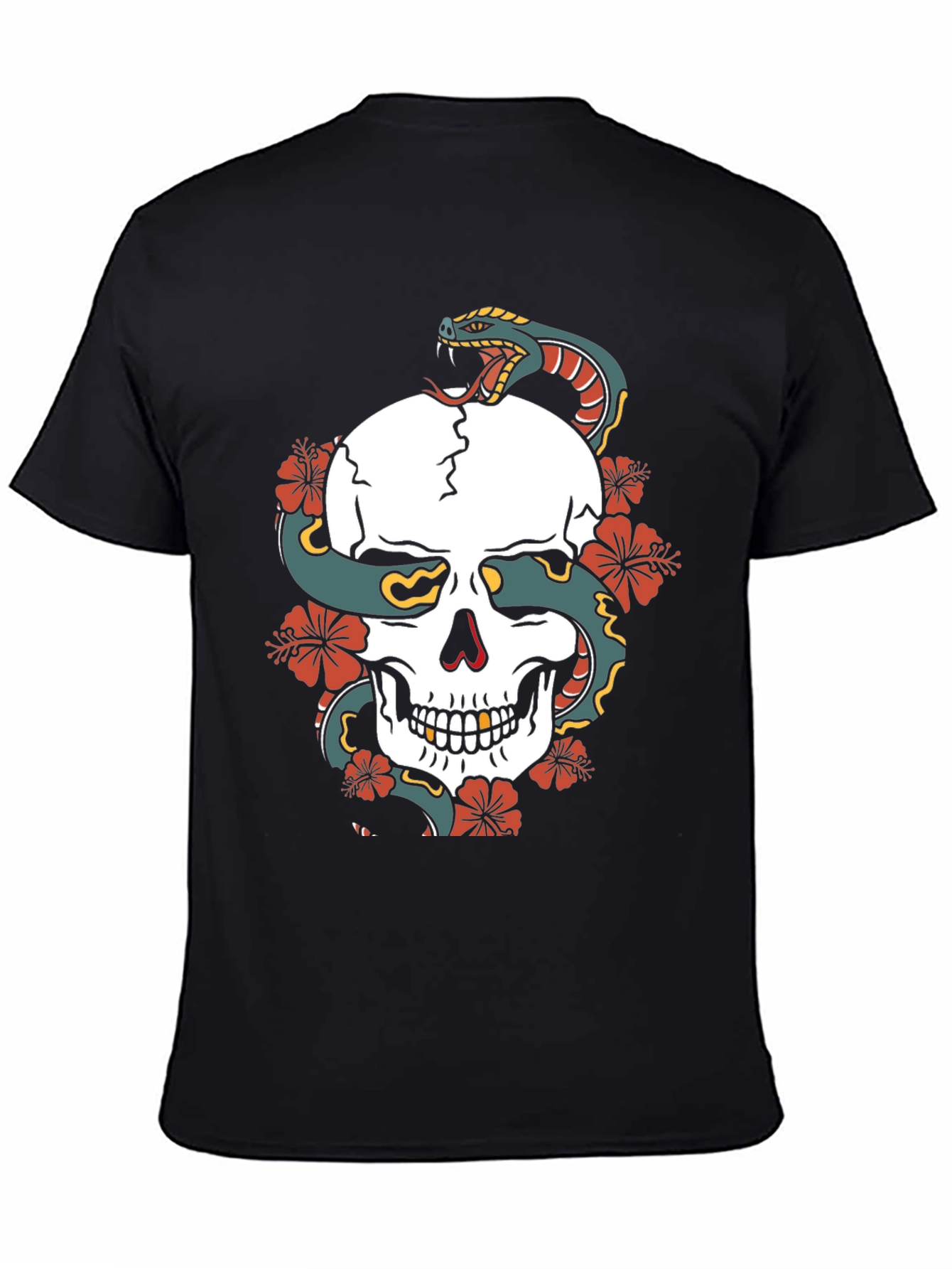 Skull & Snake Graphic Tee - Bold Streetwear Style