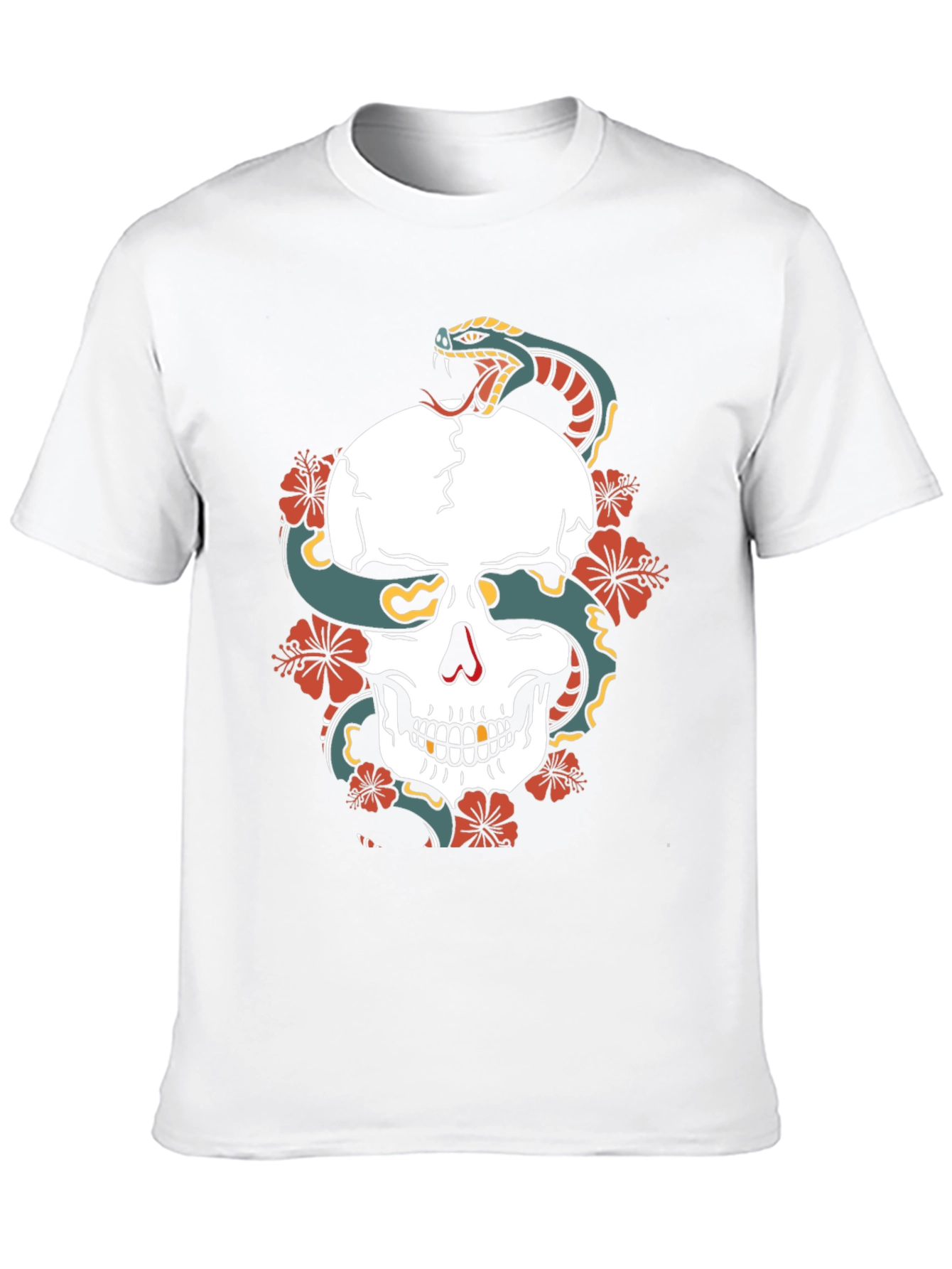 Skull & Snake Graphic Tee - Bold Streetwear Style