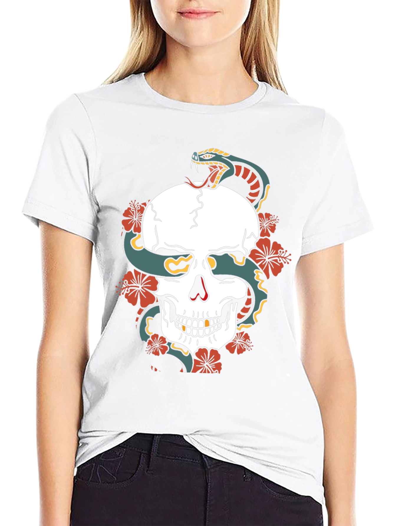 Skull & Snake Graphic Tee - Bold Streetwear Style