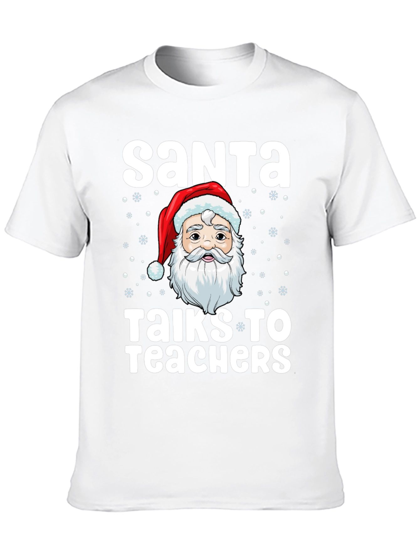 Santa Talks to Teachers Graphic T-Shirt